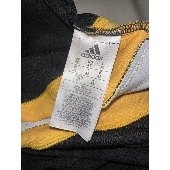 NWT Boston Bruins Jersey Mens 46 S Adidas PRIMEGREEN NHL BLACK AND YELLOW - Picture 16 of 16
